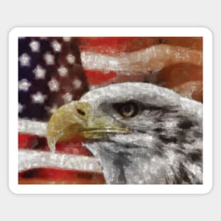 American Eagle - American Flag Sticker